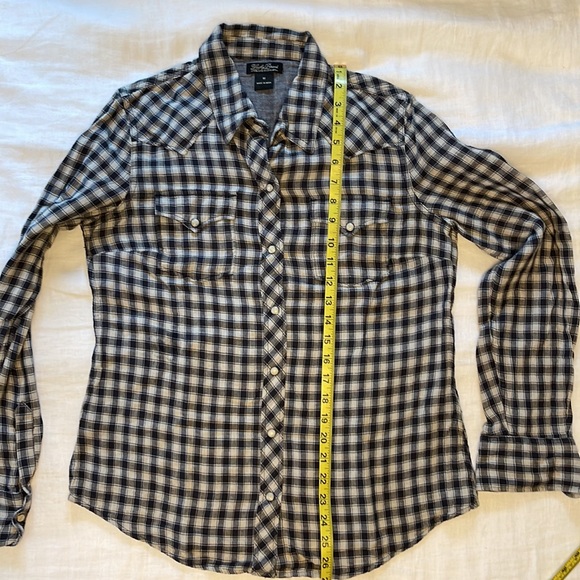 Lucky Brand Long Sleeve Pearl Snap Plaid Shirt - Picture 9 of 10
